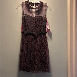 Betsey Johnson Purple Sheath Mini Dress Sleeveless Mock Neck